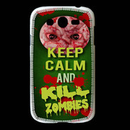 Coque Samsung Galaxy Grand Keep Calm and Kill Zombies Vert