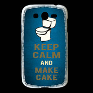 Coque Samsung Galaxy Grand Keep Calm and Make cake Bleu