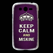 Coque Samsung Galaxy Grand Keep Calm and Miskine Violet