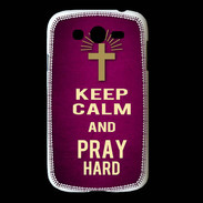 Coque Samsung Galaxy Grand Keep Calm and Pray Christian Rose