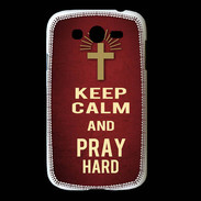 Coque Samsung Galaxy Grand Keep Calm and Pray Christian Rouge