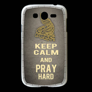 Coque Samsung Galaxy Grand Keep Calm and Pray Muslim Gris