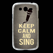 Coque Samsung Galaxy Grand Keep Calm and Sing Gris