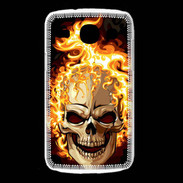Coque Samsung Galaxy Core Tête de mort en flamme 5