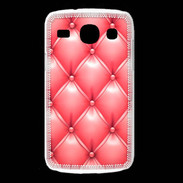 Coque Samsung Galaxy Core Capitonnage Rose