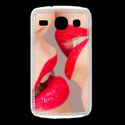 Coque Samsung Galaxy Core Bouche sexy Lesbienne et rouge à lèvres gloss