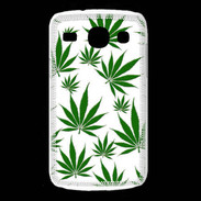Coque Samsung Galaxy Core Feuille de cannabis sur fond blanc