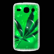 Coque Samsung Galaxy Core Cannabis Effet bulle verte