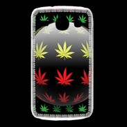 Coque Samsung Galaxy Core Effet cannabis sur fond noir