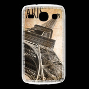 Coque Samsung Galaxy Core Tour Eiffel vertigineuse vintage