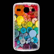 Coque Samsung Galaxy Core Arc en ciel de boutons de couture