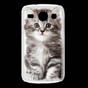 Coque Samsung Galaxy Core Chaton gris 