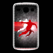 Coque Samsung Galaxy Core Illustration Handball en noir et rouge