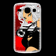 Coque Samsung Galaxy Core Femme blonde tueuse 50