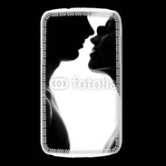 Coque Samsung Galaxy Core Couple d'amoureux en noir et blanc