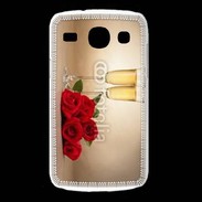 Coque Samsung Galaxy Core Coupe de champagne, roses rouges