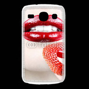 Coque Samsung Galaxy Core Bouche sexy rouge à lèvre gloss rouge fraise