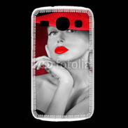 Coque Samsung Galaxy Core Femme élégante en noire et rouge 15
