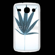 Coque Samsung Galaxy Core Marijuana en bleu et blanc