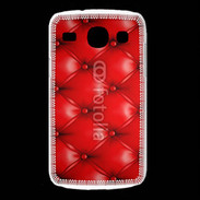 Coque Samsung Galaxy Core Capitonnage cuir rouge