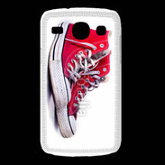 Coque Samsung Galaxy Core Chaussure Converse rouge
