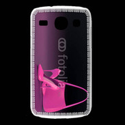 Coque Samsung Galaxy Core Escarpins et sac à main rose