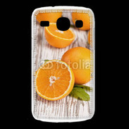Coque Samsung Galaxy Core Belles oranges sur fond en bois