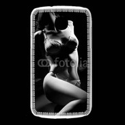 Coque Samsung Galaxy Core Charme noir et blanc