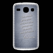 Coque Samsung Galaxy Core Portrait Ame Bleu Citation Oscar Wilde