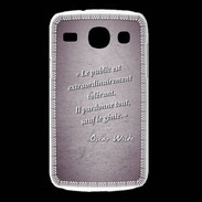 Coque Samsung Galaxy Core Public génie Violet Citation Oscar Wilde
