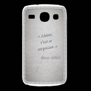 Coque Samsung Galaxy Core Aimer Gris Citation Oscar Wilde