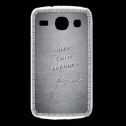 Coque Samsung Galaxy Core Aimer Noir Citation Oscar Wilde