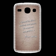Coque Samsung Galaxy Core Dieux prières Rouge Citation Oscar Wilde