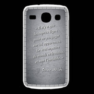 Coque Samsung Galaxy Core Esprits légers Noir Citation Oscar Wilde