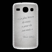 Coque Samsung Galaxy Core Brave Gris Citation Oscar Wilde