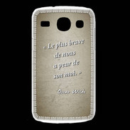 Coque Samsung Galaxy Core Brave Sepia Citation Oscar Wilde