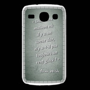 Coque Samsung Galaxy Core Maison coeur Vert Citation Oscar Wilde
