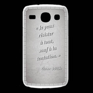 Coque Samsung Galaxy Core Résister Gris Citation Oscar Wilde