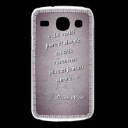Coque Samsung Galaxy Core Vérité pure Violet Citation Oscar Wilde
