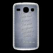 Coque Samsung Galaxy Core Ame nait Bleu Citation Oscar Wilde