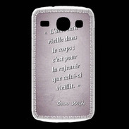 Coque Samsung Galaxy Core Ame nait Rose Citation Oscar Wilde