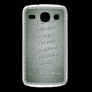 Coque Samsung Galaxy Core Ame nait Vert Citation Oscar Wilde