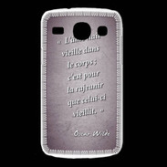 Coque Samsung Galaxy Core Ame nait Violet Citation Oscar Wilde