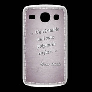 Coque Samsung Galaxy Core Ami poignardée Rose Citation Oscar Wilde