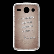 Coque Samsung Galaxy Core Ami poignardée Rouge Citation Oscar Wilde