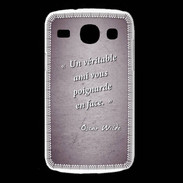 Coque Samsung Galaxy Core Ami poignardée Violet Citation Oscar Wilde