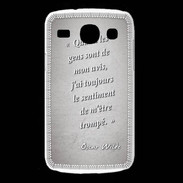 Coque Samsung Galaxy Core Avis gens Gris Citation Oscar Wilde