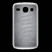 Coque Samsung Galaxy Core Avis gens Noir Citation Oscar Wilde