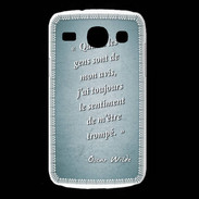 Coque Samsung Galaxy Core Avis gens Turquoise Citation Oscar Wilde