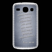 Coque Samsung Galaxy Core Bons heureux Bleu Citation Oscar Wilde